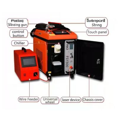 1000w 1500w 2000w 3000w Soldador de Laser de Limpeza de Metal de Mão 3 em 1